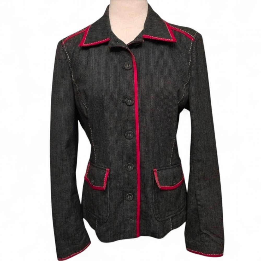 Spanner Pin Striped Blazer Jacket Size 6